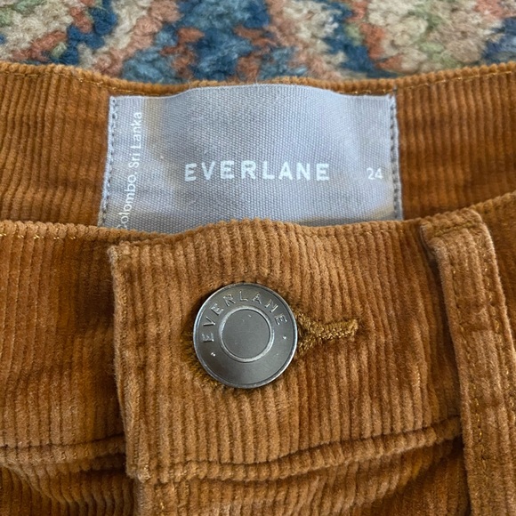 Everlane Baby Cord Cheeky Crop Brown Corduroy - waist size 24 - Picture 4 of 10